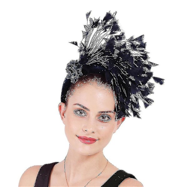 Kvinder Sort Fjer Pandebånd Fascinator Til Maskerade Karneval Fest