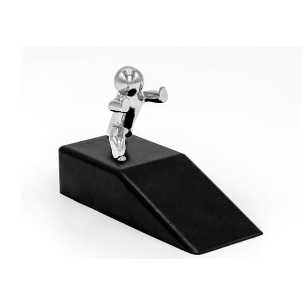 Dørstopper, Gummi, 10 x 6,5 x 4 cm, Svart