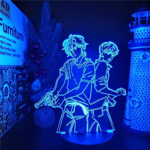 3D Illusion Lamp Anime Amroe Söt tecknad Stitch 3D Night Li