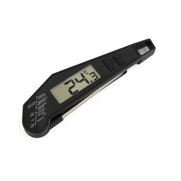 Digital omedelbar avläsning kötttermometer med vikbar sond för kök, stekning, grillning