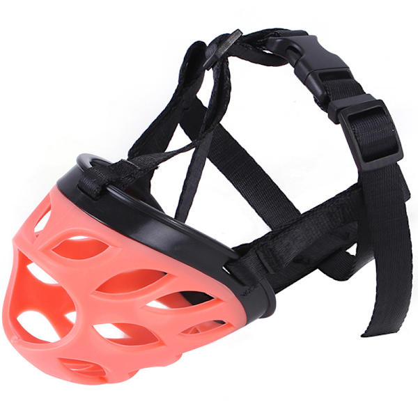 Justerbart munkorg för husdjur Andas Förhindra bitande skällande cover för små medelstora hundar Pink 6