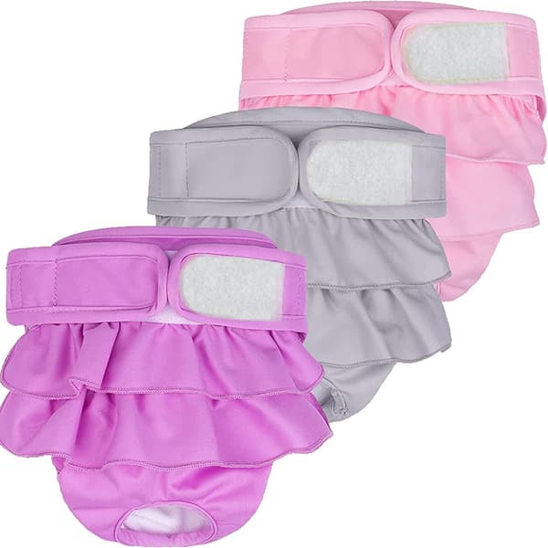 3-pack återanvändbara hundblöjor, p