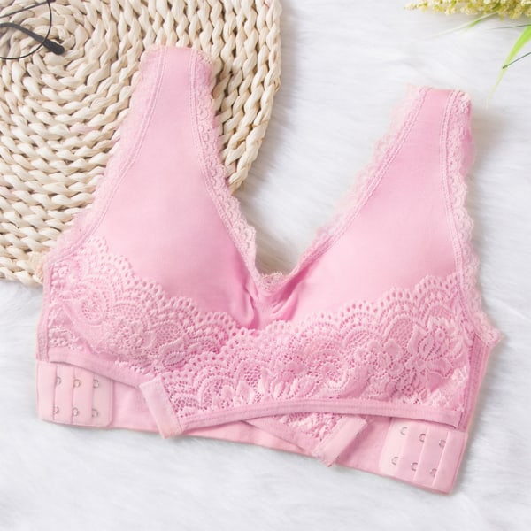 1/2/3/5 polyester mjuk och andas bralette för kvinnor - Pink XL,1 1 Pc