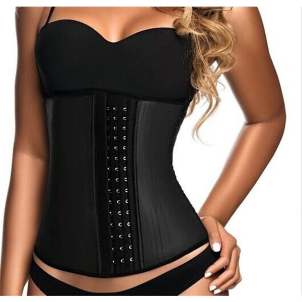 Waist Trainer naturlig latex korsett Black S