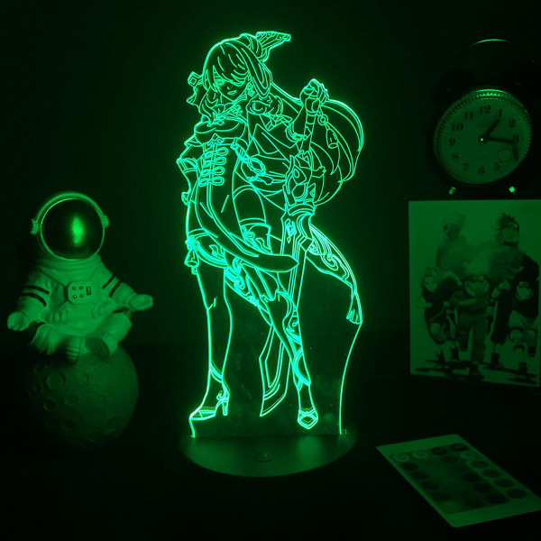 Spel Genshin Impact Beidou 3d Led Night Light Lamp