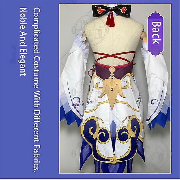 Genshin Impact Ganyu Cosplay-kostym Anime Halloween-fest Klänning Kvinnor Sexig outfit Peruk Skor Horns Rekvisita Speldräkt Hög kvalitet