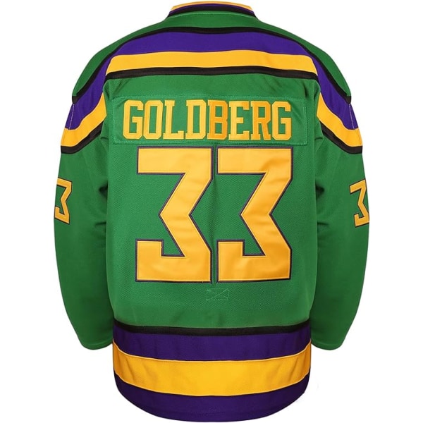 Men's Mighty Ducks 96 Charlie Conway 99 Adam Banks 33 Greg Goldberg Movie Hockey Jersey Grønn 33 XXXL