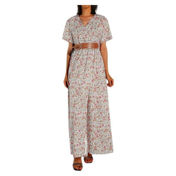 Boho maxiklänning för sommaren: A-linje, kortärmad och lätt