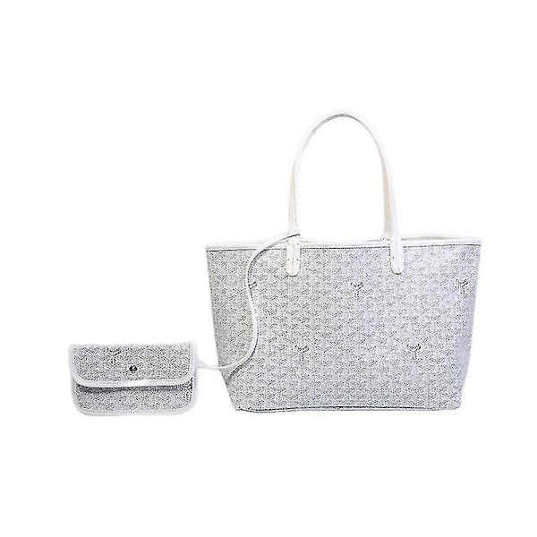Taske Stor kapacitet Tote taske Skuldertaske Håndtaske Gaver White M