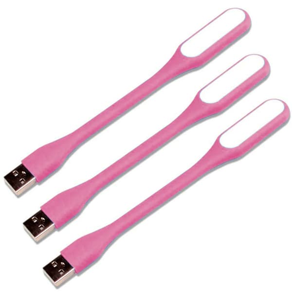 Leselysbokholder-USB-oppladbar-3 farger-360°-rosa