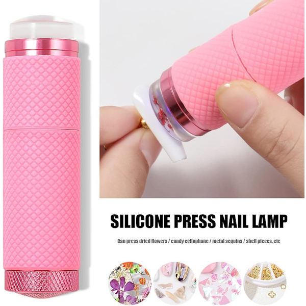 Mini kynsitaide taskulamppu UV-valolla ja silikonityynyllä