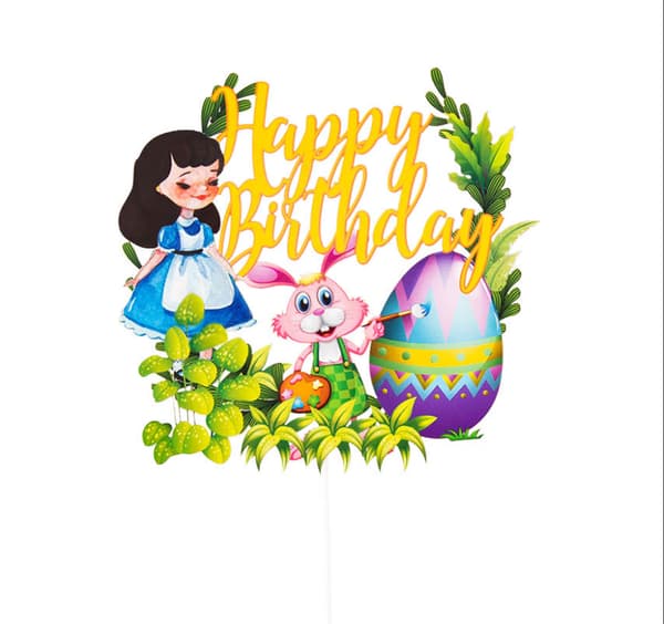 2 stk. Akryl Dyre Cupcake Topper - Kagevalg Sød Jungle An