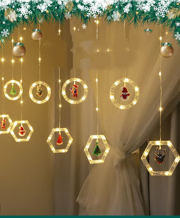 Julfönsterljus 3m x 0,7m LED Strängljus