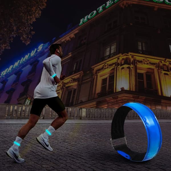 Löpljus (2-pack) Uppladdningsbart LED-armband reflekterande Runni