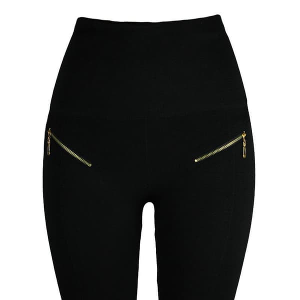 Sorte Shapingtights - høj talje, model Zipper Black M