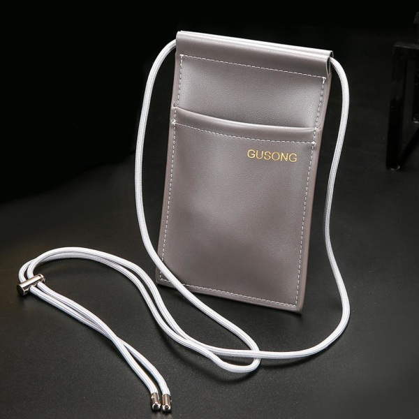 1/2/3/5 saks taske PU-læder med justerbar skulderrem Grey 1 Pc