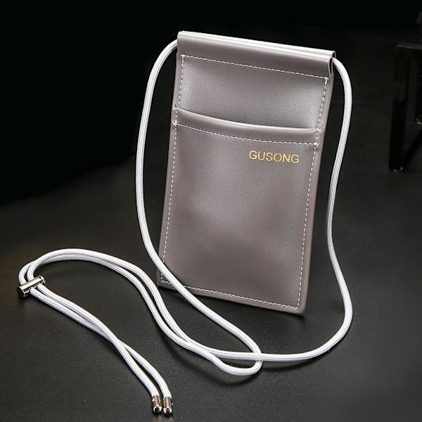1/2 saxpåse PU-läder med justerbart axelbälte Grey 1 Pc