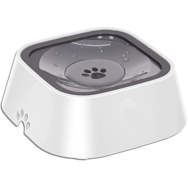 Hundskål Vattenskål Inget spill Långsam drickande Halkfri vattendispenser 1,5L