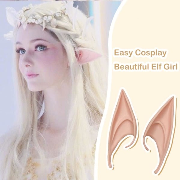 2 ParCosplay Fairy Pixie Elf Ears Accessoarer Halloween Party Anime