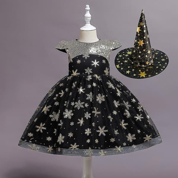 Xmas Rottekostume Pige Med Hat 902a black 90cm