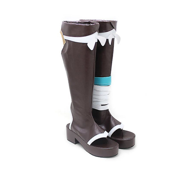 Peli Genshin Impact Gorou Cosplay Kengät Korkeat Saappaat Cosplay Gorou Mustat Kengät Naisille ja Miehille Cosplay Halloween Kengät Male Shoes 44
