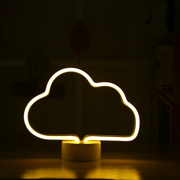 1 st molnformad neon LED-ljus, neonskylt väggnattlampa med B