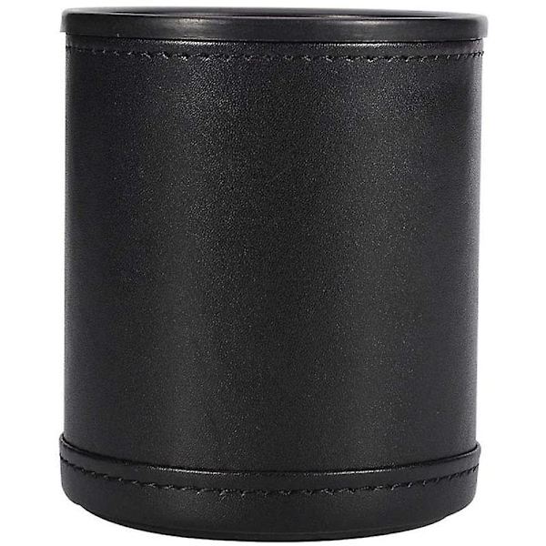 Läderkopp set i röd filt Silent Liner Shaker med 5 tärningar för spel