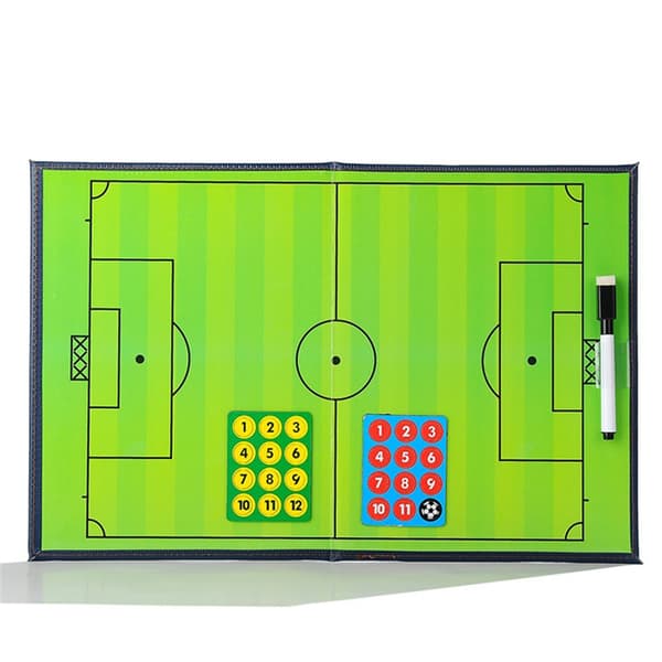 Professionel fodboldtræner tavle, foldbart magnetisk læder