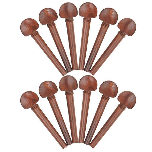 12 st/set Udder String Spools Redwood Pegs Strängade Peg Reparationsunderhållsverktyg Stämskruv Instrumentdelar