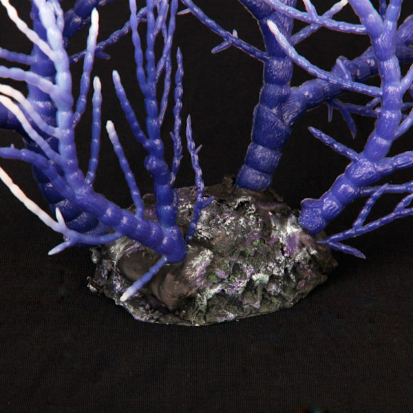 Kunstig koral ornament Akvarium Fisketank Undervandsplante Hvid Lilla