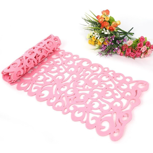 Vaskbar bordløper 100 x 30 cm rosa