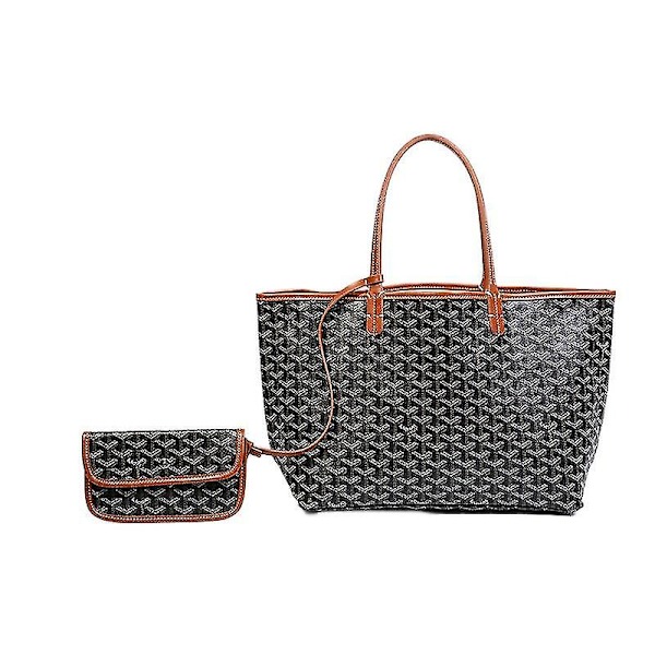 Taske Stor kapacitet Tote Taske Mor Taske Håndtaske Gaver Black and Yellow L