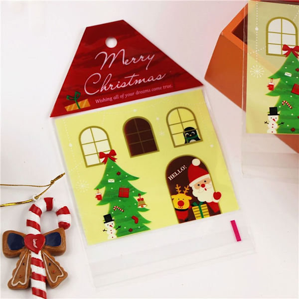 50 st julgodispåsar Xmas House förpackningsficka