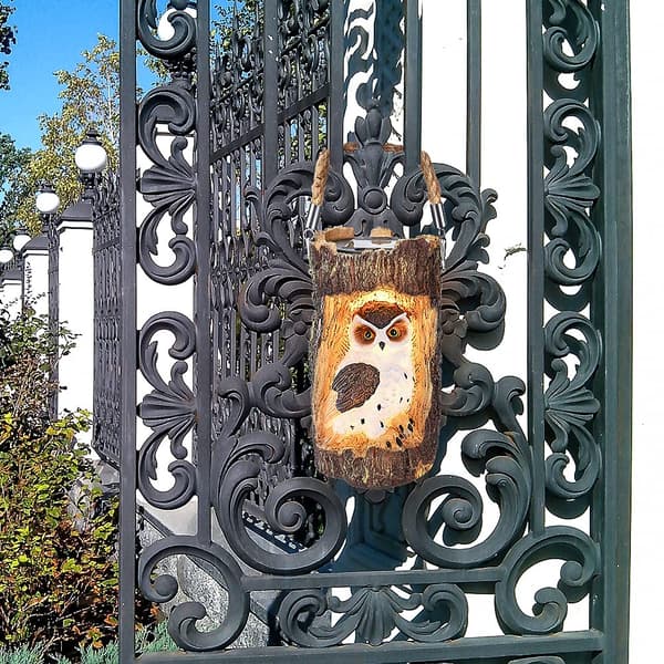Solar Garden Light Outdoor Dekorativ Resin Owl Solar LED-lampor
