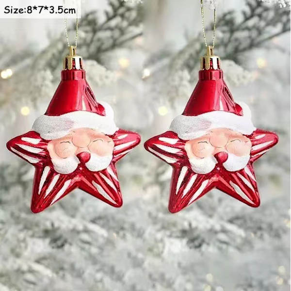 2 stk Juleanheng Ornament Kreativt Juletre Orna