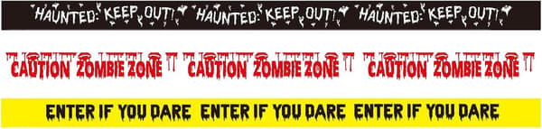 Halloween Fright Tape Bundle - Outdoor Caution Fright Tape