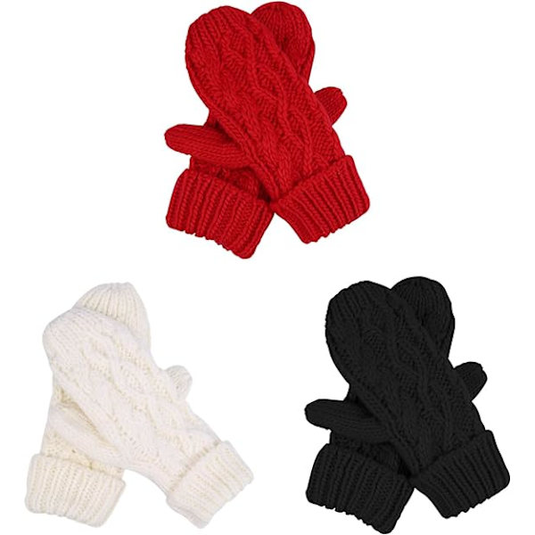 Damhandskar Vantar,Vintervarma handskar Heat Weaver Cable Knit, Damhandskar Värmehållare Dam Tjock Fleece Fodrad Isolerad Varmstickad Vinter