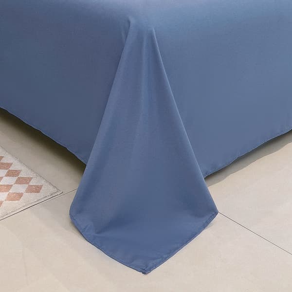 Enfärgat enkelt dubbelborstat lakan, 230x250cm
