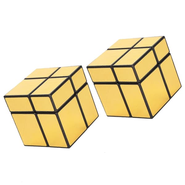 2 kpl Magic Second Order Cube Golden Mirror Puzzle -oppimisleluja lapsille ja aikuisille