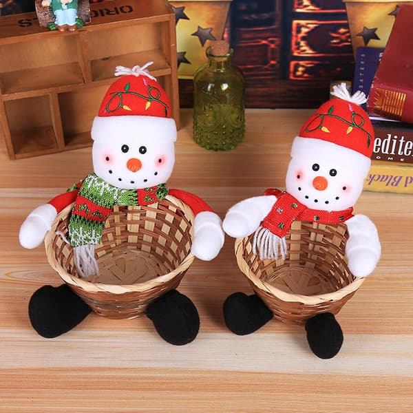 Söt julklapp förvaringskorg Bamboo Cane San