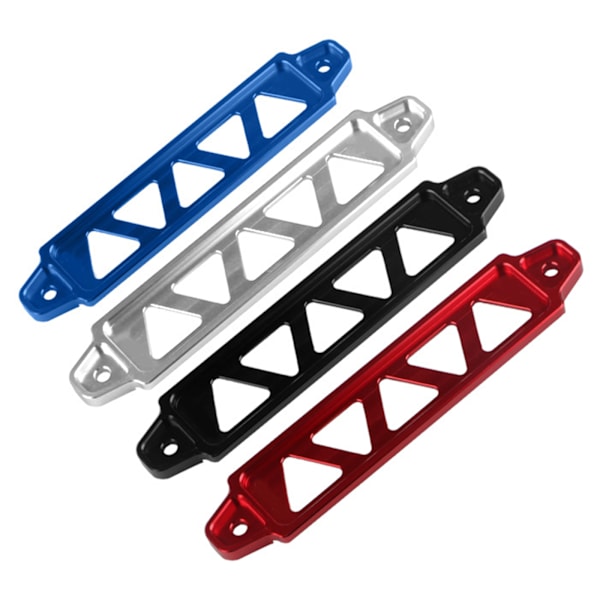 Universal aluminiumbatteri Fäst fäste Hållare Clamp Stabilisator 5-håls bilbatteri för att binda fast stag Justerbart ställ Black
