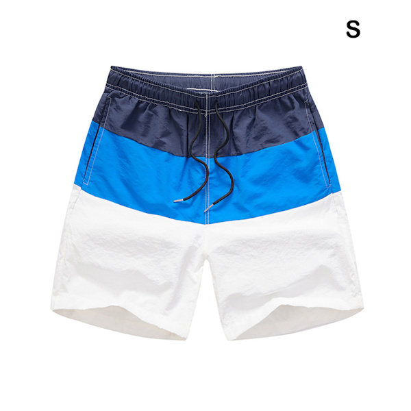 1/2/3/5 Hengittävät ja tyylikkäät miesten shortsit - kesään Blue and Dark Blue S,1 1 Pc