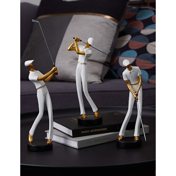 Amoy-Art Golfer Staty Staty Golf Skulptur Dekor Modern Int