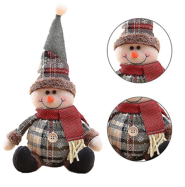 Juldocka Jultomten Snögubbe Älg Plyschleksaker Dekor Presenter Snowman