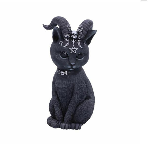 Halloween Mysterie Kat Heks Dukke - Hæklet Sort 10cm