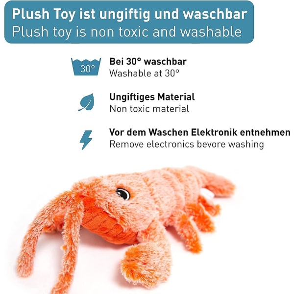 Interaktiv elektronisk fiskleksak, uppladdningsbar kattmynta som kan tvättas, 3 hastigheter, USB -kabelstimulerande kattungsjaktspel