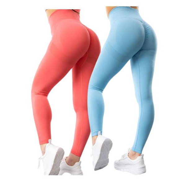 Lyseblå Sealess Tights Leggings M blue Blå Medium