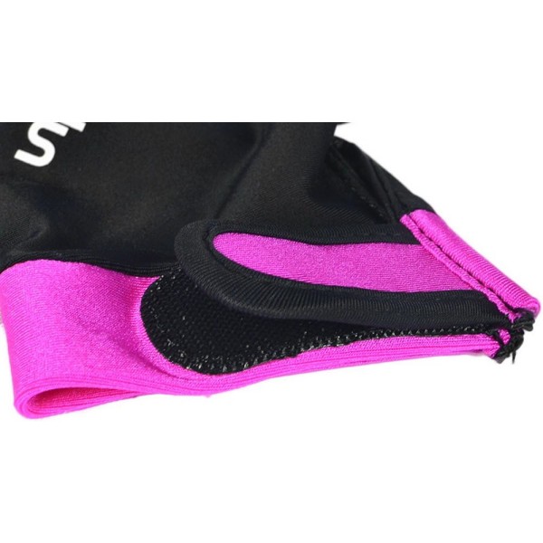 Elastisk Lycra 3 finger display biljard skyttehandske  M rose m