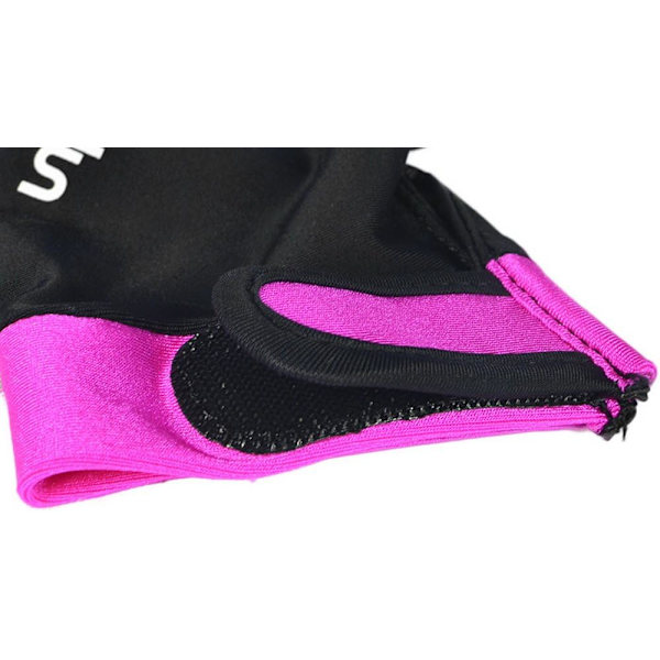 Elastisk Lycra 3 finger display billard skydehandske M rose m