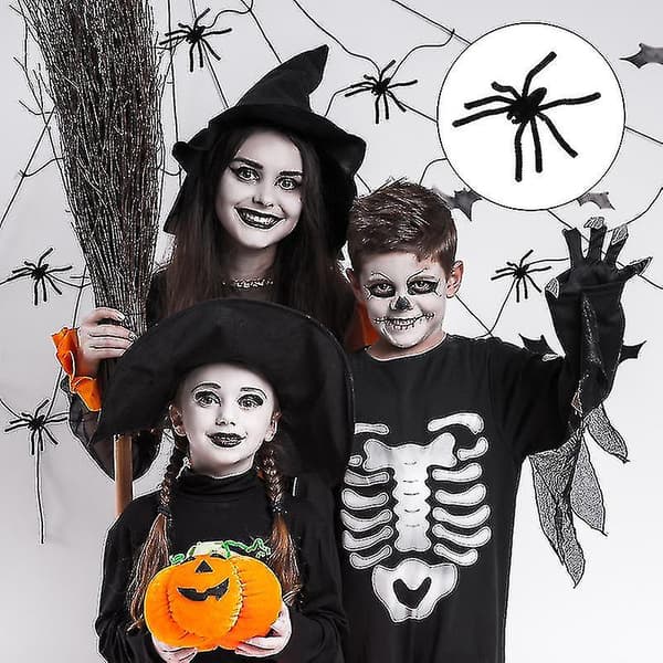20 stk. Halloween-edderkopper til Halloween-dekorationer